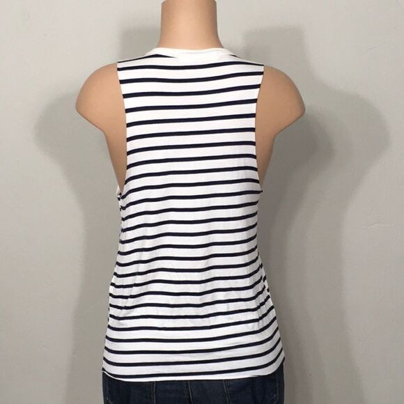 Project Social T navy striped top. - Picture 4 of 5